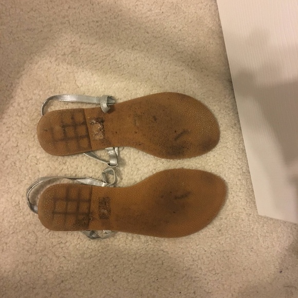 Silver Ruffle Sandals - Picture 2 of 2